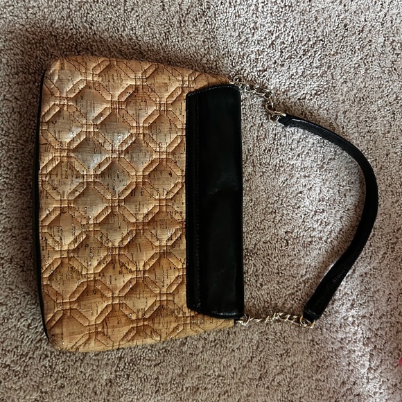 Kate Spade Vintage Black and Tan Cork Quilted Shoulder Bag - Picture 10 of 12